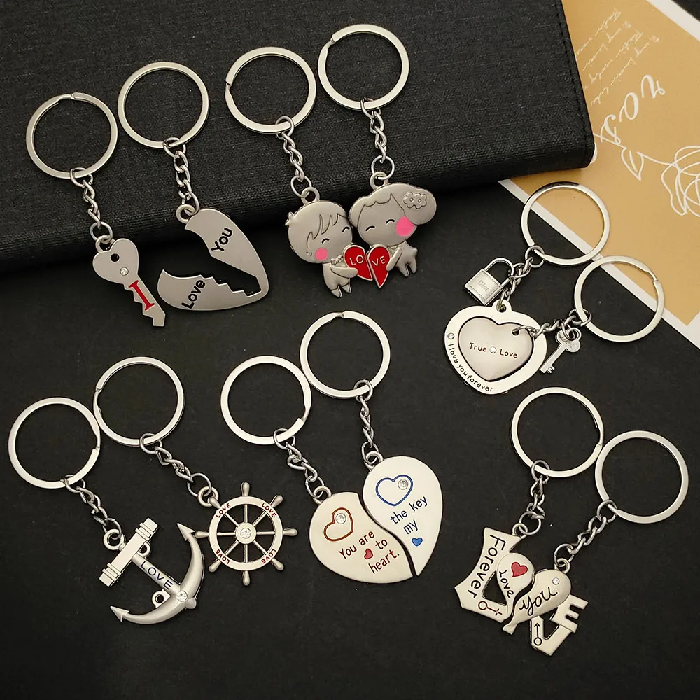 Porte-clés Couple Cœur – Symbole d’Amour à Partager